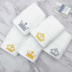 Chất lượng cao in logo tùy chỉnh bông khăn mặt tay khăn đặt khách sạn Khăn tắm - Product Image 5