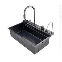 Keorh Robinet cascade d'évier de cuisine multifonction intelligent en acier inoxydable de haute qualité