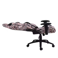 Chaise de gaming ergonomique pour filles, inclinable à 180 degrés, en similicuir imprimé, mobilier moderne pour bureau à domicile et ordinateur