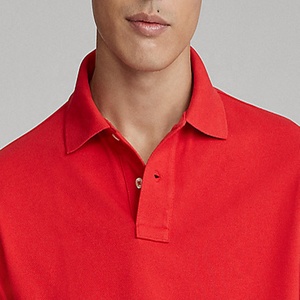 La mejor calidad 100% algodón para hombre para camisetas de polo Jersey transpirable en rojo Opciones de talla grande - Product Image 5