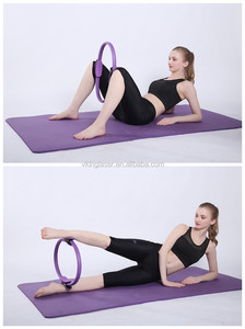 38cm Yoga <span class=keywords><strong>Pilates</strong></span> Anneau Minceur Façonner Musculation Formation Double Poignées Fitness Wrap Stretching Cercle Magique Résistance - Product Image 4