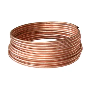 Tubo de cobre de bobina de tortitas, 1/2, 1/4, 3/8, 7/8 pulgadas, aire acondicionado