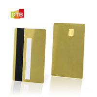 Carte IC personnalisée en acier inoxydable à contact métallique Carte à bande magnétique à double interface Carte de crédit Visa Java en métal
