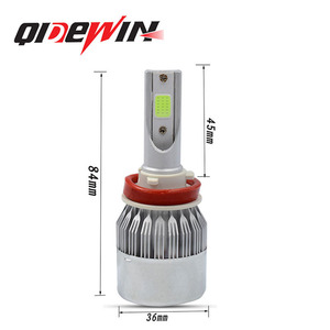 QideWin C6 <b>LED</b> <b>Headlights</b> 8000K Ice Blue H1 H3 H4 H7 H8 H11 H13 H16 9005 9006 9007 All In One Car Motorcycle Light - Product Image 4