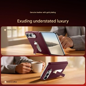 Étuis pour téléphone portable en cuir PU pour iPhone Duo avec protection à 360° °   Coque rigide de protection antichoc avec support magnétique et charnière - Product Image 3