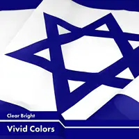 Groothandel Israël Israëlische Vlag 3X5 Voeten Gedrukt 100D Voor Indoor/Outdoor, Levendige Kleuren, messingsdichtingsringen, Kwaliteit Polyester