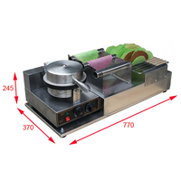 Mini Máquina para Hacer Tacos Mexicanos de Acero Inoxidable, 2000W, 110/220V, 1 Año de Garantía, Máquina para Hacer Helados Fritos y Rollos de Leche con Frutas