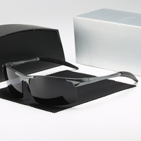Lunettes de soleil polarisées pour hommes, monture métallique tendance, demi-cerclées, pour le cyclisme, la conduite, les voyages et les sports
