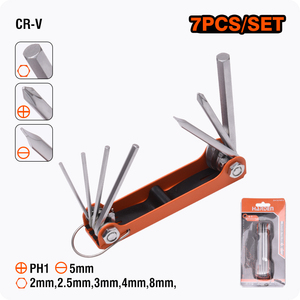 Chiave chiave Torx indurisce indurisce 7in 1 con chiave <span class=keywords><strong>a</strong></span> <span class=keywords><strong>brugola</strong></span> pieghevole con Phillips e cacciavite <span class=keywords><strong>a</strong></span> testa piatta - Product Image 1