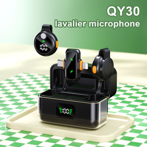 ไมโครโฟนไร้สาย QY30 แบบ Lavalier 1 ต่อ 2 ชนิด Type-C พร้อมกล่องชาร์จ ลดเสียงรบกวนอัตโนมัติ สำหรับการถ่ายทอดสดบนมือถือ - Product Image 5