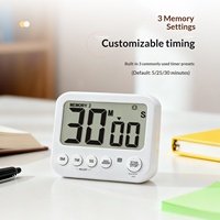 Pemantau Waktu 99 Menit Timer Digital Dengan Lampu Getar dan Lampu Flash Timer Hitung Mundur Tanpa Suara untuk Memasak di Dapur dan Belajar