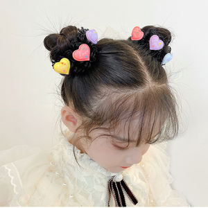 Chignon cheveux parure fille chignon coeur <span class=keywords><strong>fleur</strong></span> Headflower ne fait pas mal cheveux arc bébé tête dessin animé pour enfants perruque élastique - Product Image 1