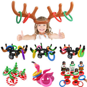 Divertente PVC albero di natale e <span class=keywords><strong>corno</strong></span> di cervo anelli gonfiabili festa di Natale giocattolo e ornamenti per giochi di lancio divertenti - Product Image 1
