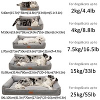 Grand lit pour chien lavable étanche à l'eau et à mâcher canapé-lit de luxe pour animaux de compagnie