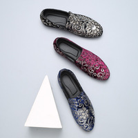 Mocassins tendance à paillettes pour hommes, chaussures de bureau, couleur bleue, grande taille 46 47 48, noir, rouge, bleu