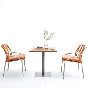 Ngoài Trời Trắng 70X70 Vuông Ăn Bàn Cà Phê Nhựa Gỗ Sắt Slat Pub Bảng - Product Image 6