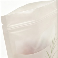 Pochette Doypack refermable avec fermeture éclair, en papier kraft compostable mat, imprimée sur mesure, écologique, de qualité alimentaire, avec fenêtre