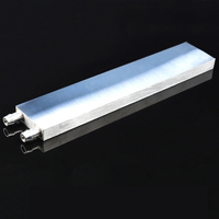 Tête de refroidissement à eau en aluminium pur pour électronique intelligente 40*200*11.8mm, plaque de refroidissement à eau à double surface plate avec canal d'eau en forme de M