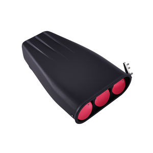 Capucha con aletas negras, pala de aire de aluminio, solapas redondas reversibles cuádruples individuales/dobles para carbohidratos individuales/dobles de 4 barriles con cuello de 5-1/8" - Product Image 4