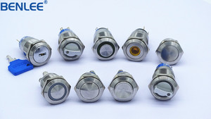 Interruptor de botón de metal de buena calidad impermeable Benlee IP65 19mm interruptor momentáneo de acero inoxidable personalizado - Product Image 6