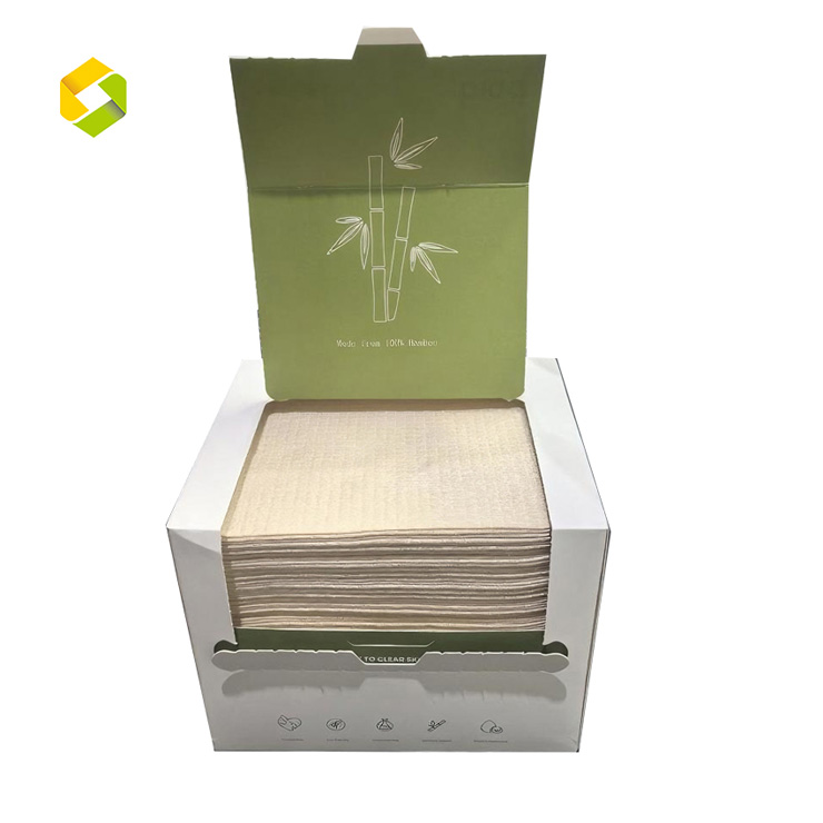 Kating Disposable Bamboo Fiber Facial Towels (50 Sheets/Box) 10*12inches 1 Ply Skin-Friendly Lint-Free Eco-Friendly