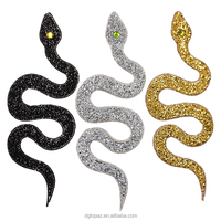 Serpents strass fer-sur transfert de chaleur conception Hotfix Patch serpents patchs pour bricolage décor t-shirts chaussures chapeaux