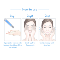 Crème Contour des Yeux Hydratante et Anti-rides Végane 10ml à l'Acide Hyaluronique, Essence Légère Effet Aiguille pour l'Élimination des Rides