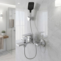 Ensemble de robinet coulissant à double usage mural en laiton pour ensemble de douche de salle de bain et mitigeur de robinet de baignoire