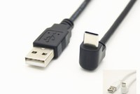 Muestra gratis Envío rápido Abajo Up Cable de carga USB en ángulo USB 3,1 Tipo C Cable de teléfono de datos