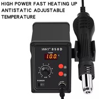 Pistolet à air chaud numérique 858D avec écran LED et ventilateur sans balais, tension 110V-240V pour soudure à température constante