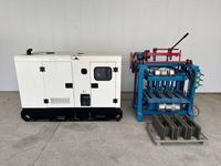 Machine à briques semi-automatique 4-35B, électrique et mobile, pour la fabrication de blocs autobloquants avec ligne de production de briques creuses en sable 220V/380V