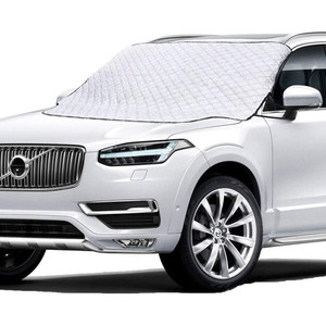 Housse de pare-brise de voiture en PVC argenté et tissu rembourré avec protection contre le soleil et la neige, revêtement en feuille d'aluminium - Product Image 5