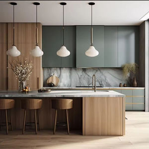 Vermonhouzz Cucina Moderna Bicolore Personalizzata, <span class=keywords><strong>Mobile</strong></span> da Cucina Scandinavo a L con <span class=keywords><strong>Forno</strong></span> Integrato - Product Image 4
