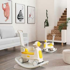 Ruang tamu multi-fungsi gaya mainan bersepeda skuter kartun lucu dengan roda anak-anak Plus kursi goyang plastik - Product Image 1