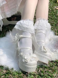 Zapatos de Tacón Alto Estilo Lolita Talla Grande 2026, Color Blanco y Rosa, Lindos, Estilo Estudiantil, Elegantes, Europeos y Americanos, Combinan con Todo - Product Image 3