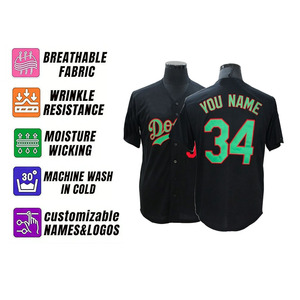 NOUVEAU <span class=keywords><strong>Maillot</strong></span> de <span class=keywords><strong>baseball</strong></span> respirant OEM avec logo personnalisé, vêtements de sport en grande taille pour hommes <span class=keywords><strong>Dodgers</strong></span> # <span class=keywords><strong>Maillot</strong></span> brodé Valenzuela 34 - Product Image 2