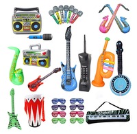Accessoires de fête pour guitare et microphone Rock Star gonflables durables et écologiques et cadeau de nouvel an/remise de diplôme pour les enfants