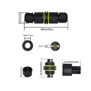 YXY M20-<span class=keywords><strong>conector</strong></span> a prueba de agua IP68, <span class=keywords><strong>2</strong></span>, 3, 4, 5 pines, adaptadores de cable eléctrico de bloqueo, <span class=keywords><strong>Conector</strong></span> de fuente de alimentación - Product Image 5