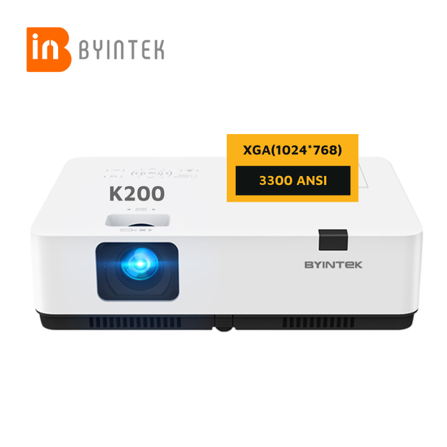 BYINTEK Cloud K200 3300 ANSI Education Office Use Business Projector 1024*768 XGA 3LCD Laser High Lumen Projector for Daylight