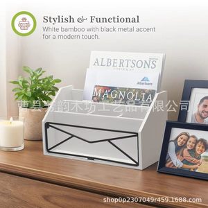 Office Organizer Desktop <b>Storage</b> Box Rectangle Multifunctional <b>File</b> Mail Stationery Holder for Desk Neatening - Product Image 4