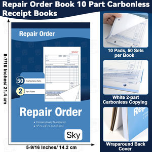 Benutzer definierte 2-teilige Arbeits bestellung Form Carbon less Rechnungs buch 8.5x11 Reparatur bestellbuch 210x145 Miete Quittung sbuch Bestellung formular - Product Image 5