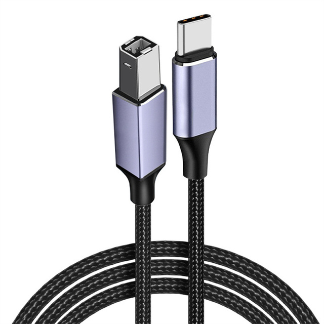 3M USB B to USB C Printer Cable, MIDI Cable for Yamaha Casio Digital Piano, MIDI Keyboard, DJ Controller