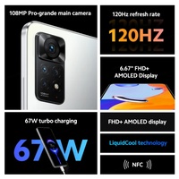 Pour Xiaomi Helio G96 Smartphone Octa Core pour Redmi Note 11 Pro 6+128 Go 108MP Smartphone S30 Téléphone Mobile 6,7 Pouces Android 5G