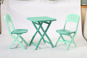 <span class=keywords><strong>Tavolo</strong></span> da Pranzo Pieghevole Moderno in <span class=keywords><strong>Plastica</strong></span> Grigia Resistente alle Intemperie per Esterni e Balconi - Product Image 2