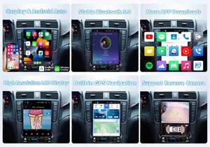 Lecteur multimédia à écran tactile de 12,1 pouces, navigation GPS, CarPlay sans fil, autoradio Android pour Honda Acura TL 2004-2008 - Product Image 6