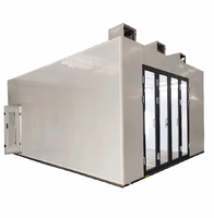 Cabine de pulvérisation de grande taille personnalisée luxe 10m * 5m * 3m taille intérieure Chauffage au diesel Salle de peinture pour voiture/bateau Salle de peinture en aérosol pour voiture