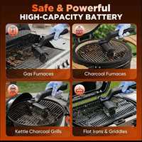 Brosse de nettoyage électrique pour barbecue extérieur, outil grattoir automatique portatif rechargeable, alimenté par batterie