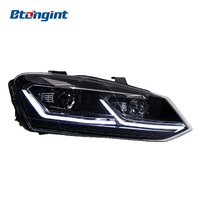 Accessoires de voiture adaptés à Volkswagen Polo, ensemble de phares modifiés, phare LED, double lentille L, feux de jour DRL, de 11 à 18