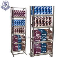 Présentoirs pliables en métal pour bouteilles de soda et de boissons - Présentoir autoportant pour boissons