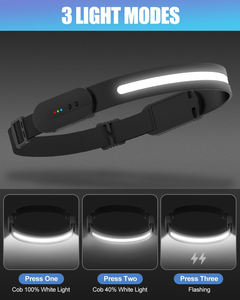 Linterna Frontal LED LX400, 3 Modos, Resistente al Agua IPX4, Funciones Mejoradas, Linterna Frontal LED para Correr, Ajustable 230 Grados, Amplio Rango de Visión - Product Image 2